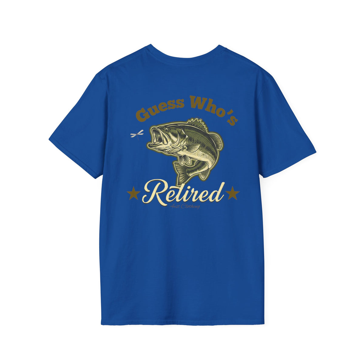 BACKPRINT- 'Guess Who's Retired'! Broken in feel, Fishing Tee