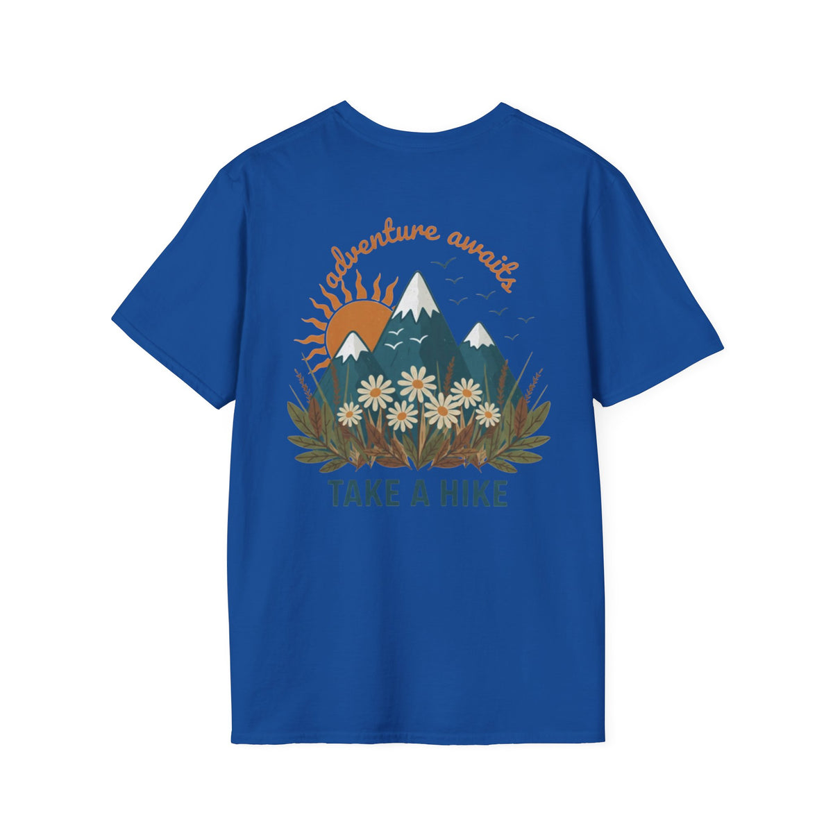 Adventure Awaits!  Ladies Mountain Floral Outdoor Tee