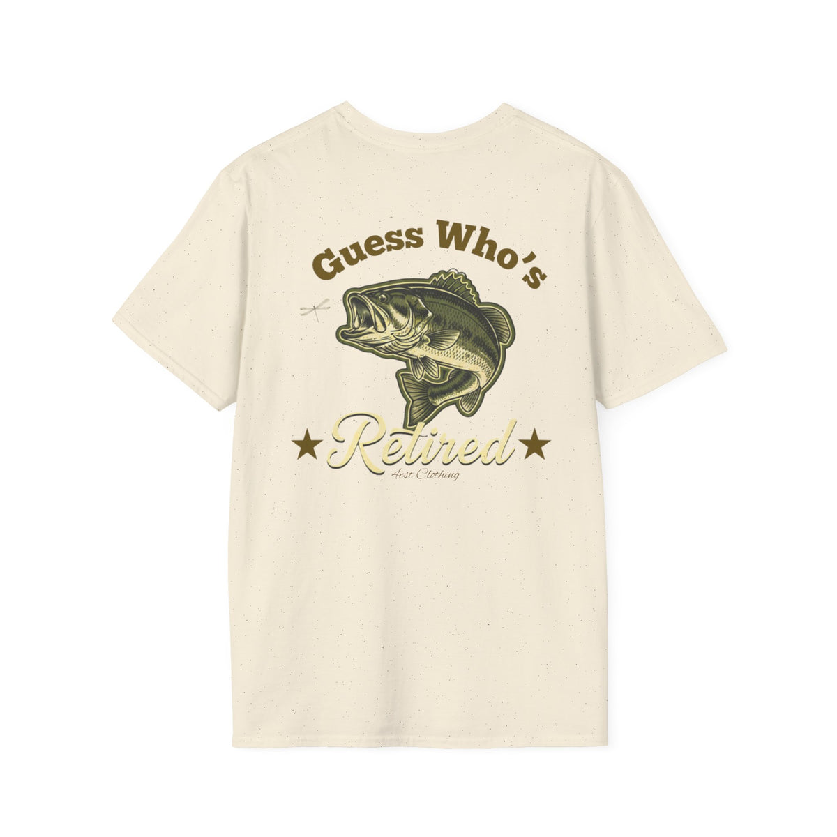 BACKPRINT- 'Guess Who's Retired'! Broken in feel, Fishing Tee