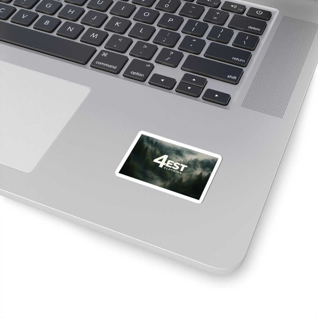 Foggy Pine Forest 4EST Logo Sticker | Kiss-Cut Vinyl