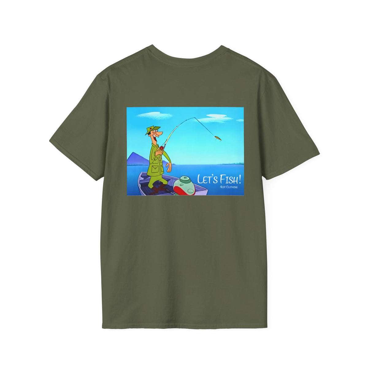 BACKPRINT-50's Cartoon- Let's Fish!