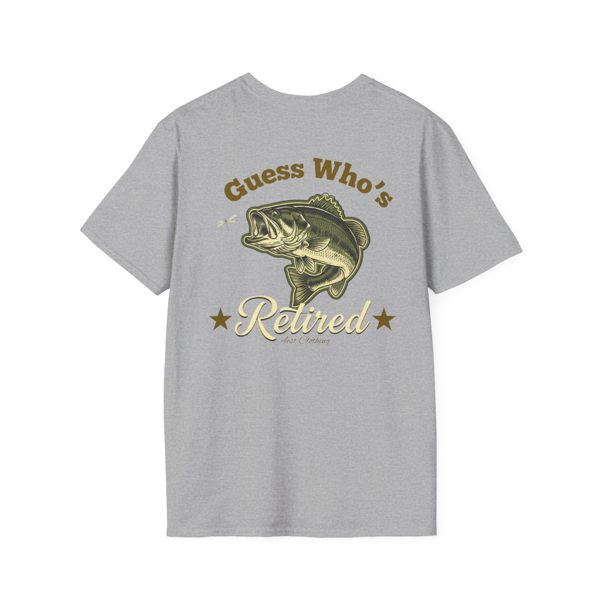 BACKPRINT- 'Guess Who's Retired'! Broken in feel, Fishing Tee