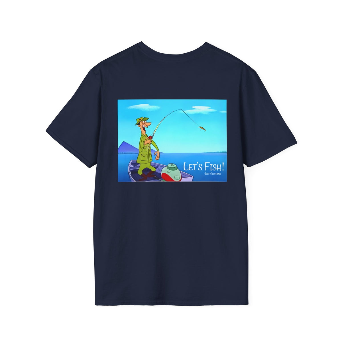 BACKPRINT-50's Cartoon- Let's Fish!