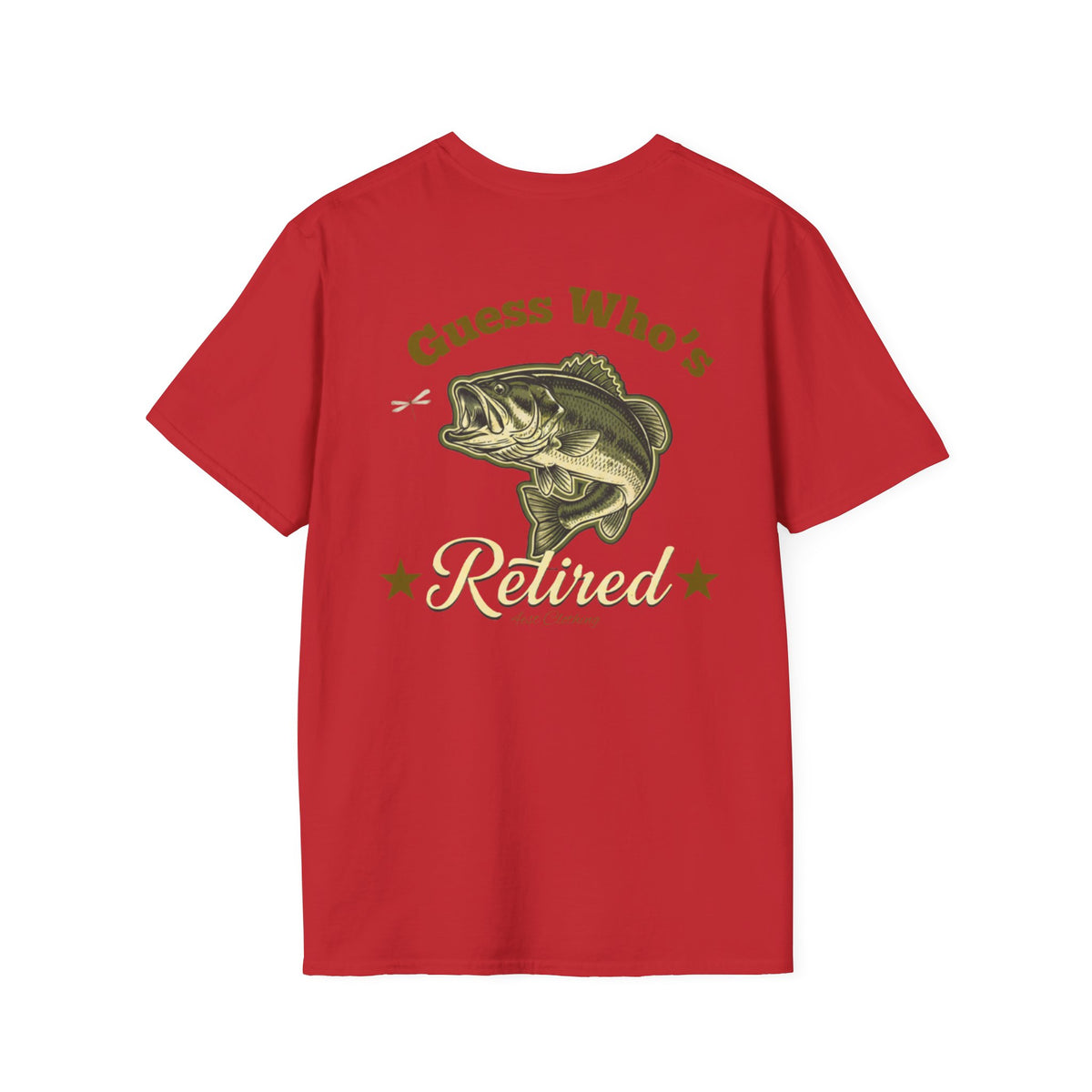 BACKPRINT- 'Guess Who's Retired'! Broken in feel, Fishing Tee
