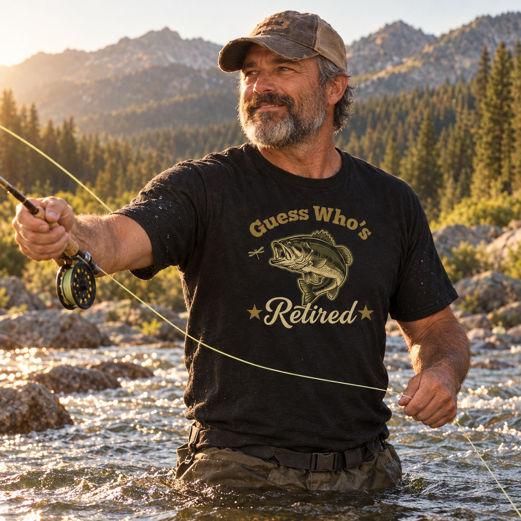 Guess Who’s Retired! Broken in feel, Fishing T-Shirt