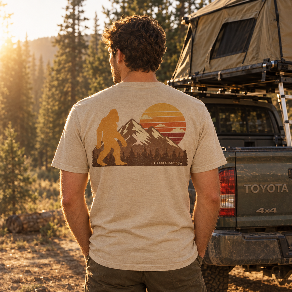 Bigfoot Mountain Sunset Graphic T-Shirt