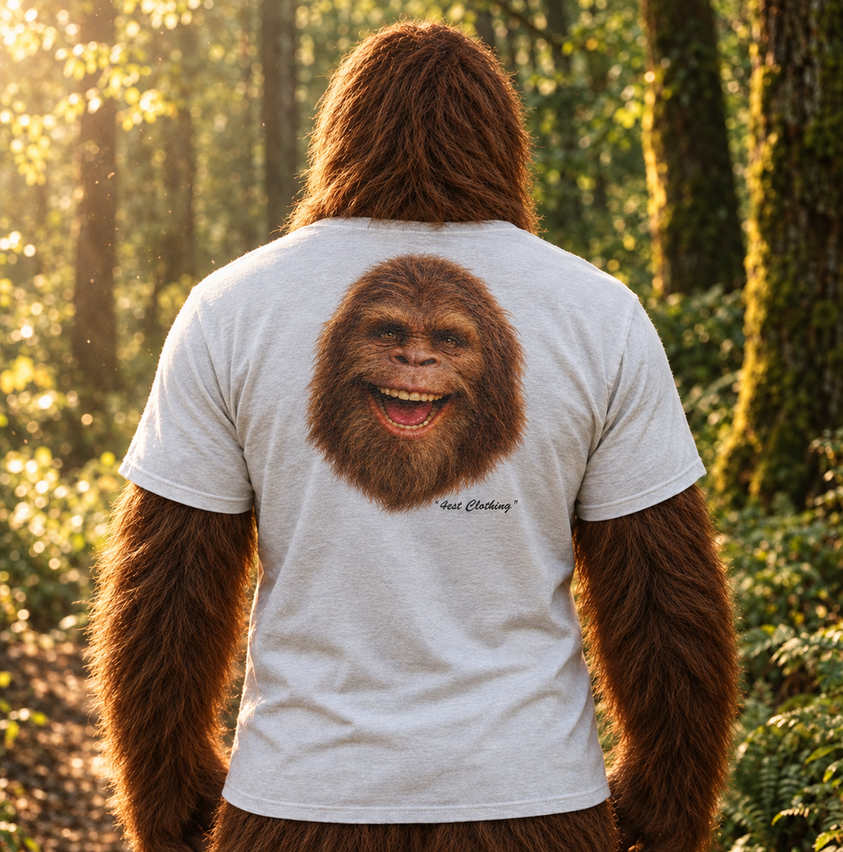 BACKPRINT- Happy Hairy Guy.
