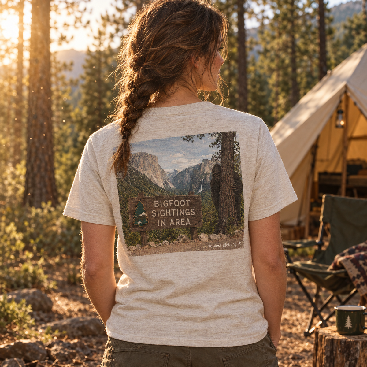 Bigfoot Sightings in Area.  Mountain Adventure T-Shirt