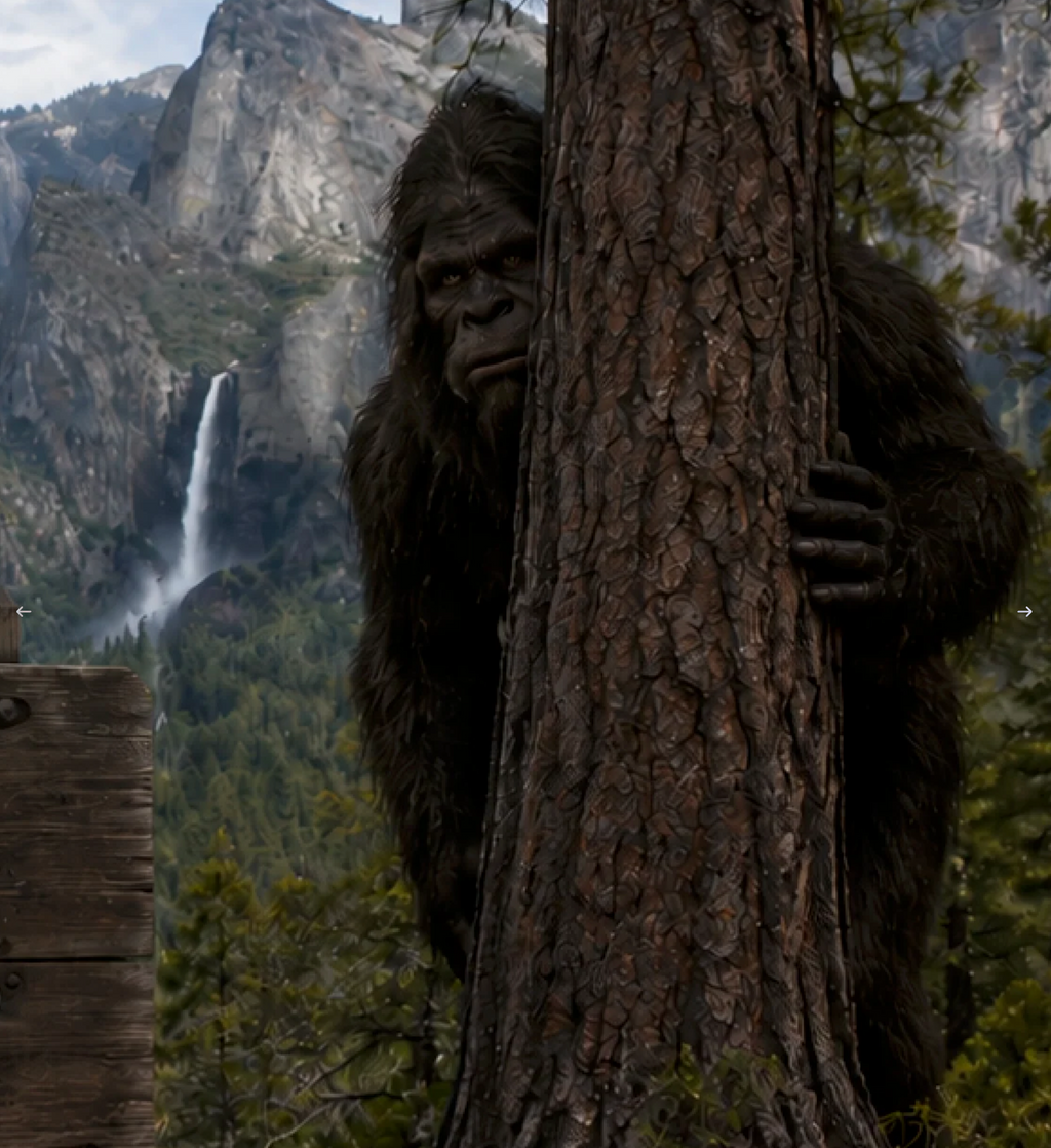 "Click" for a better look at the design. Bigfoot Sightings!