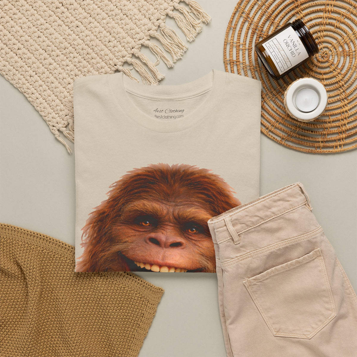 Happy Hairyman, Old School durability, Camping Tee