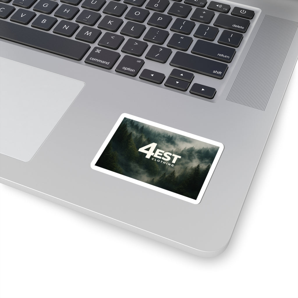 Foggy Pine Forest 4EST Logo Sticker | Kiss-Cut Vinyl