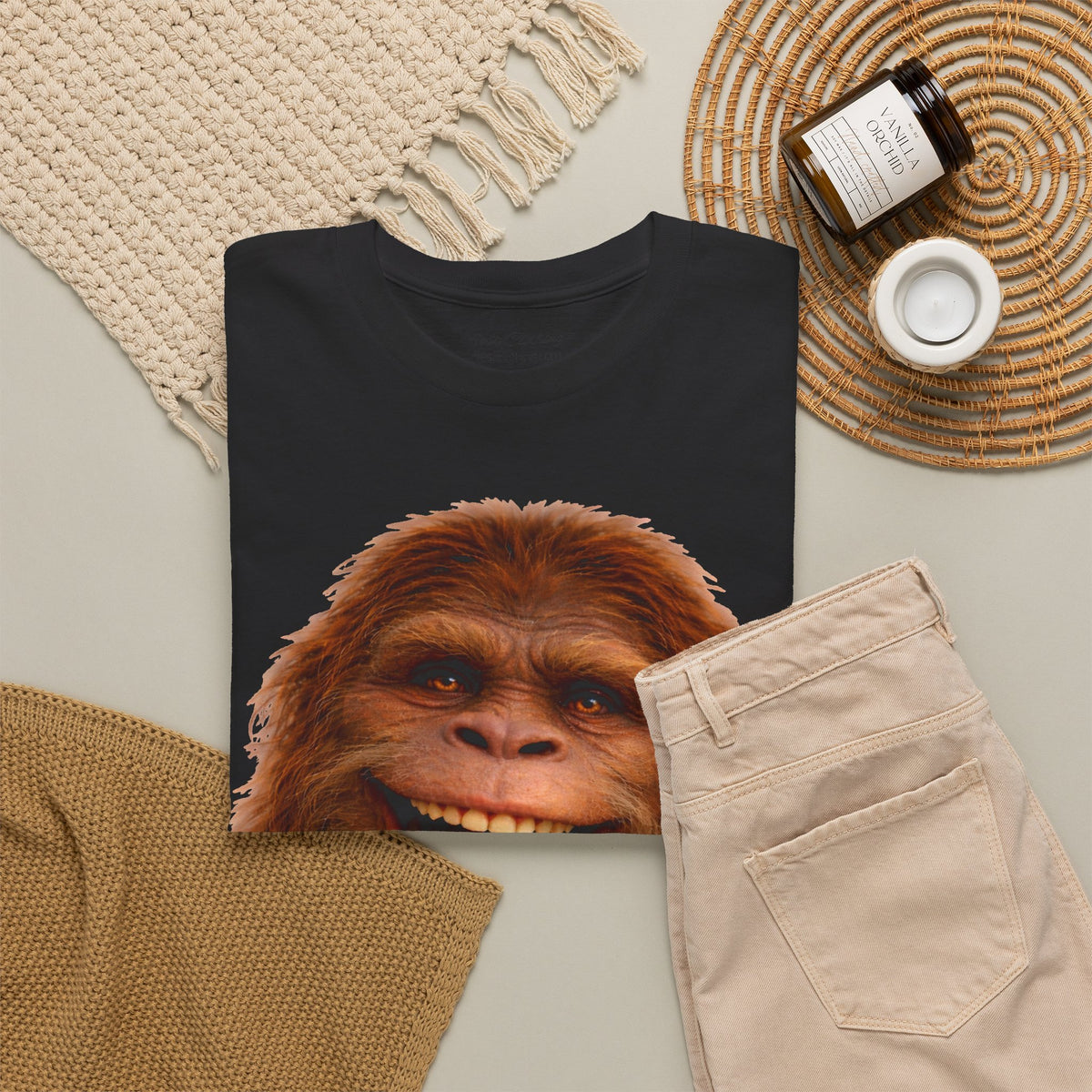 Happy Hairyman, Old School durability, Camping Tee