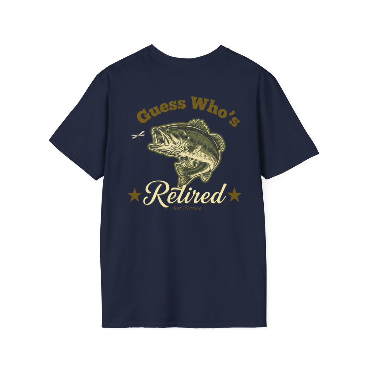BACKPRINT- 'Guess Who's Retired'! Broken in feel, Fishing Tee