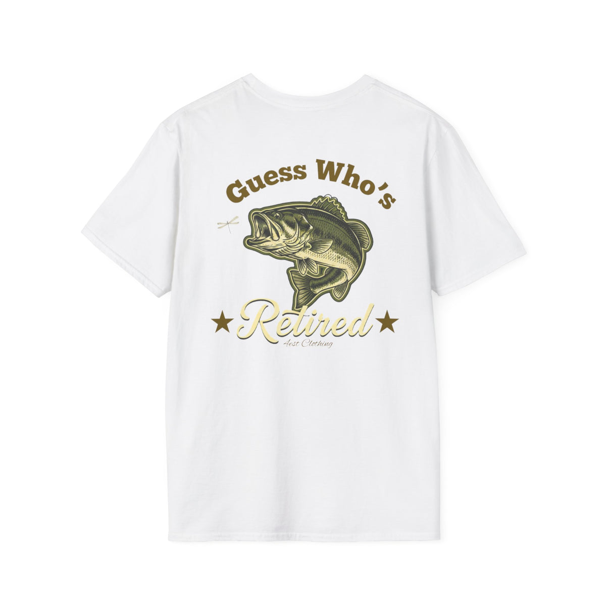 BACKPRINT- 'Guess Who's Retired'! Broken in feel, Fishing Tee