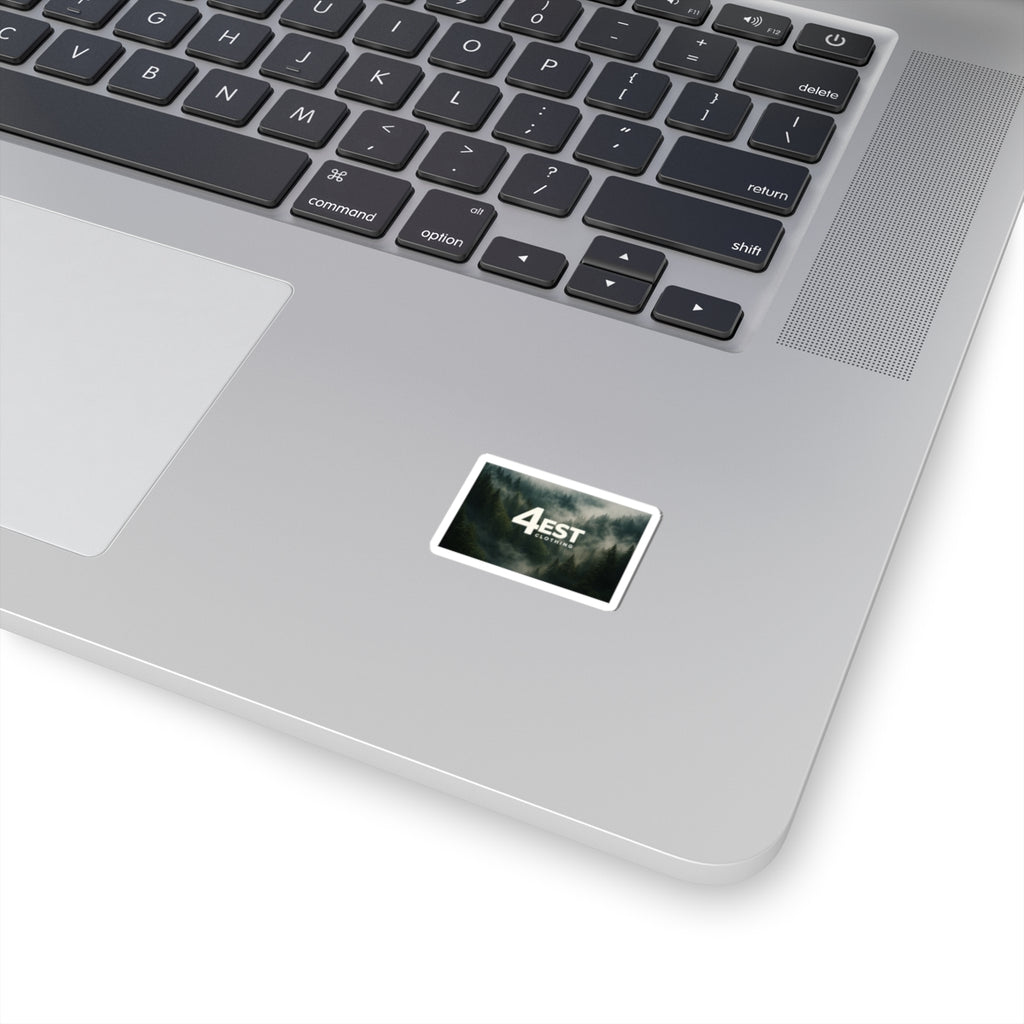 Foggy Pine Forest 4EST Logo Sticker | Kiss-Cut Vinyl