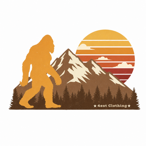 BACKPRINT- Bigfoot Mountain Sunset Graphic T-Shirt